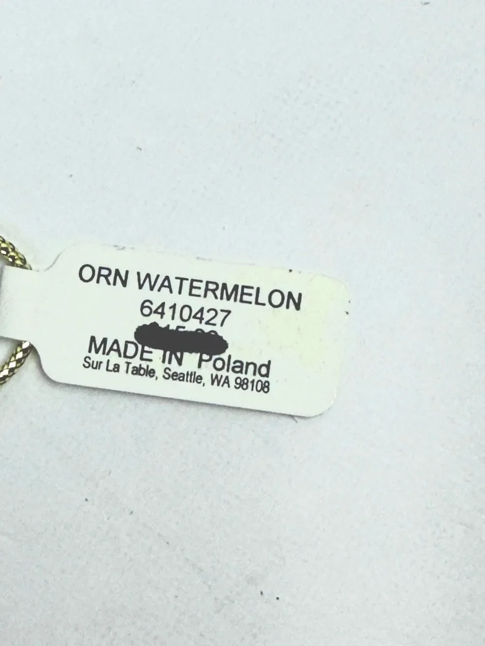 Glass Christmas Ornament Watermelon made in Poland for Sur La Table